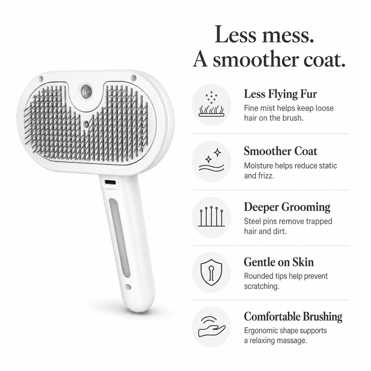 Steam Grooming Brush
